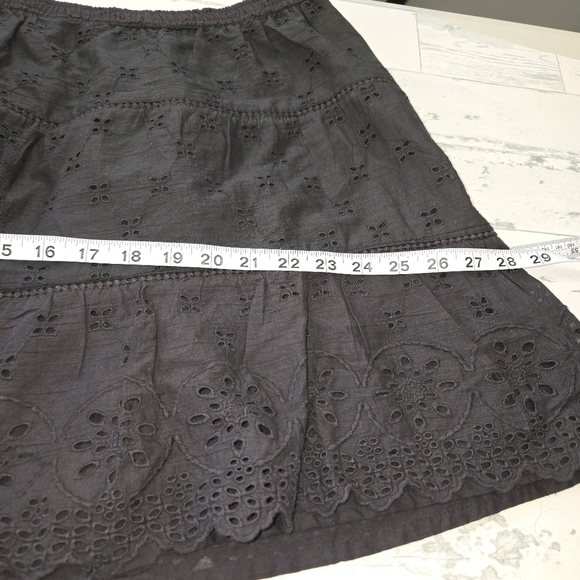 Jennifer & Grace Black Tiered Eyelet Skater Mini Skirt Size XL NWT - Picture 6 of 10